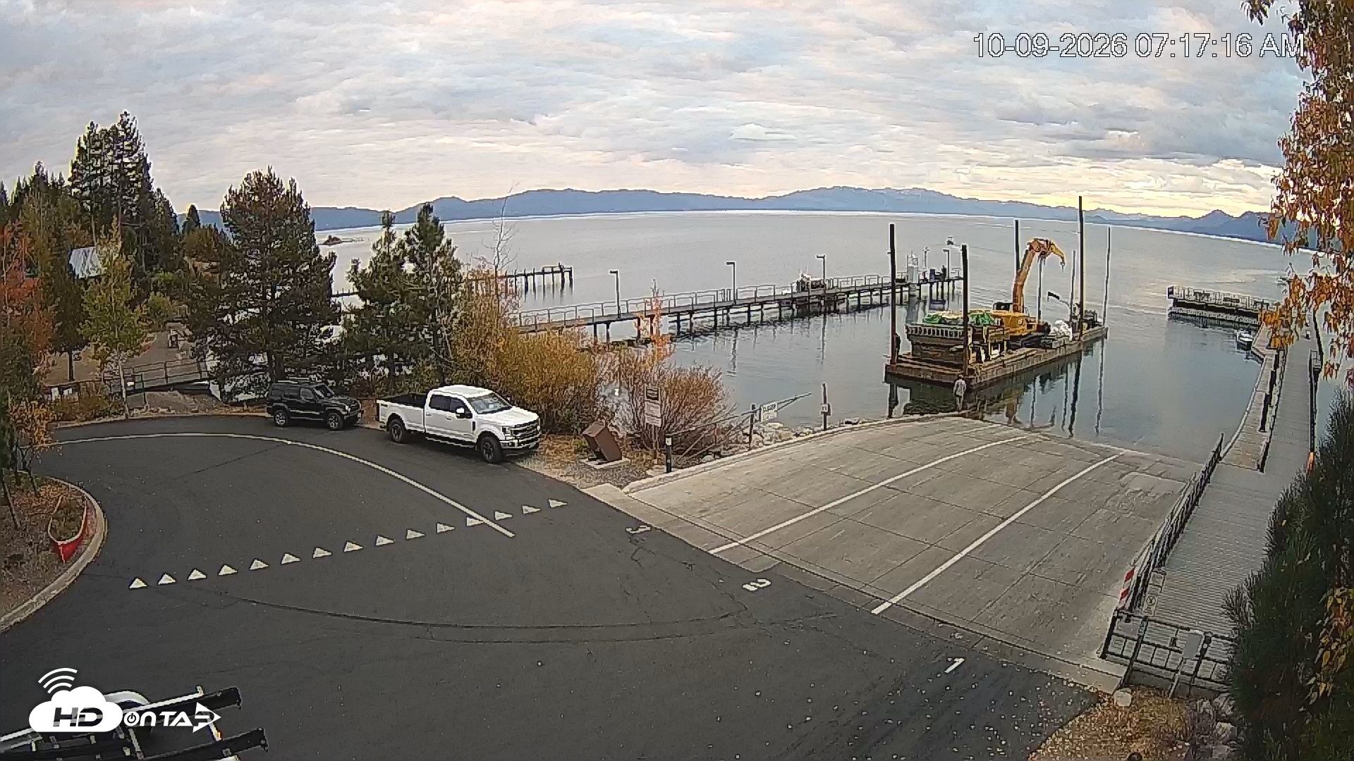 Snapshot of North Lake Tahoe Boat Ramp Live Webcam taken Oct 9, 2026, 7:18am PDT