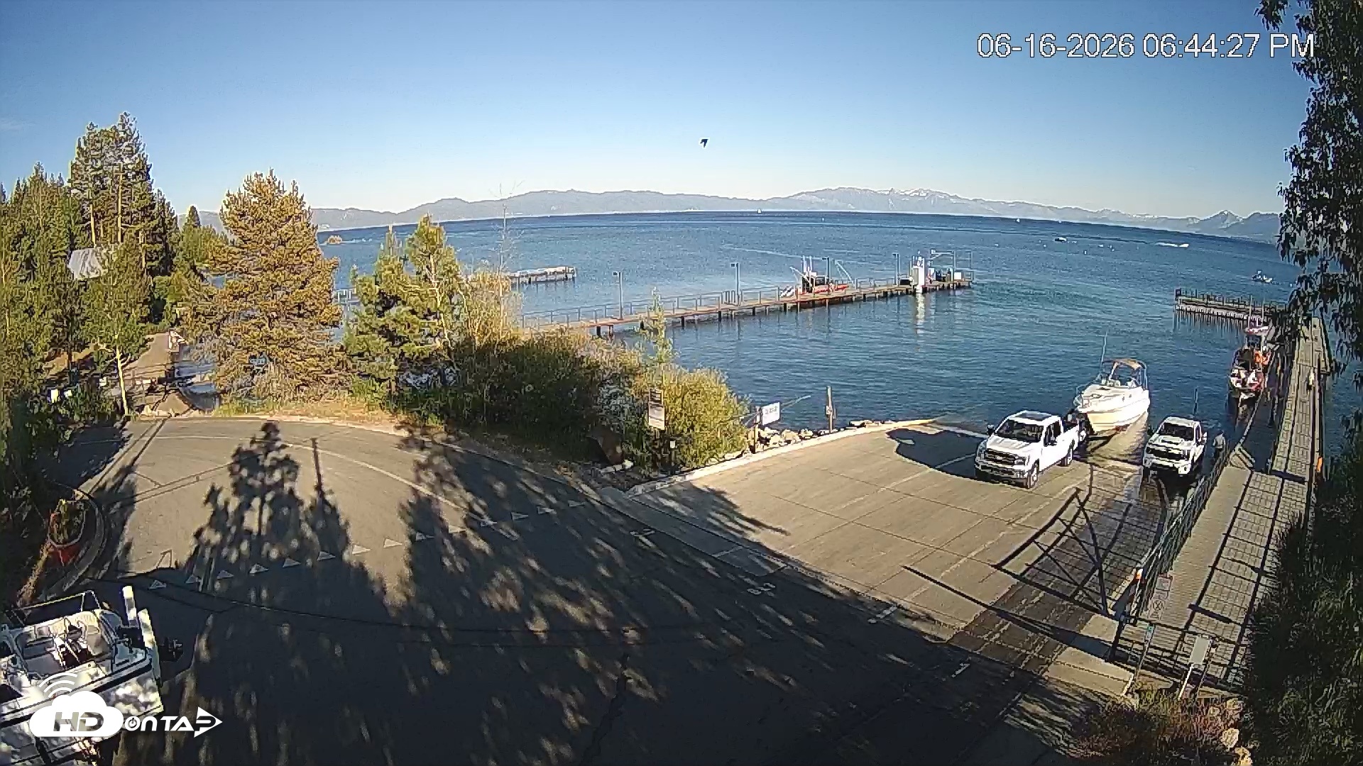 Snapshot of North Lake Tahoe Boat Ramp Live Webcam taken Jun 16, 2026, 6:45pm PDT