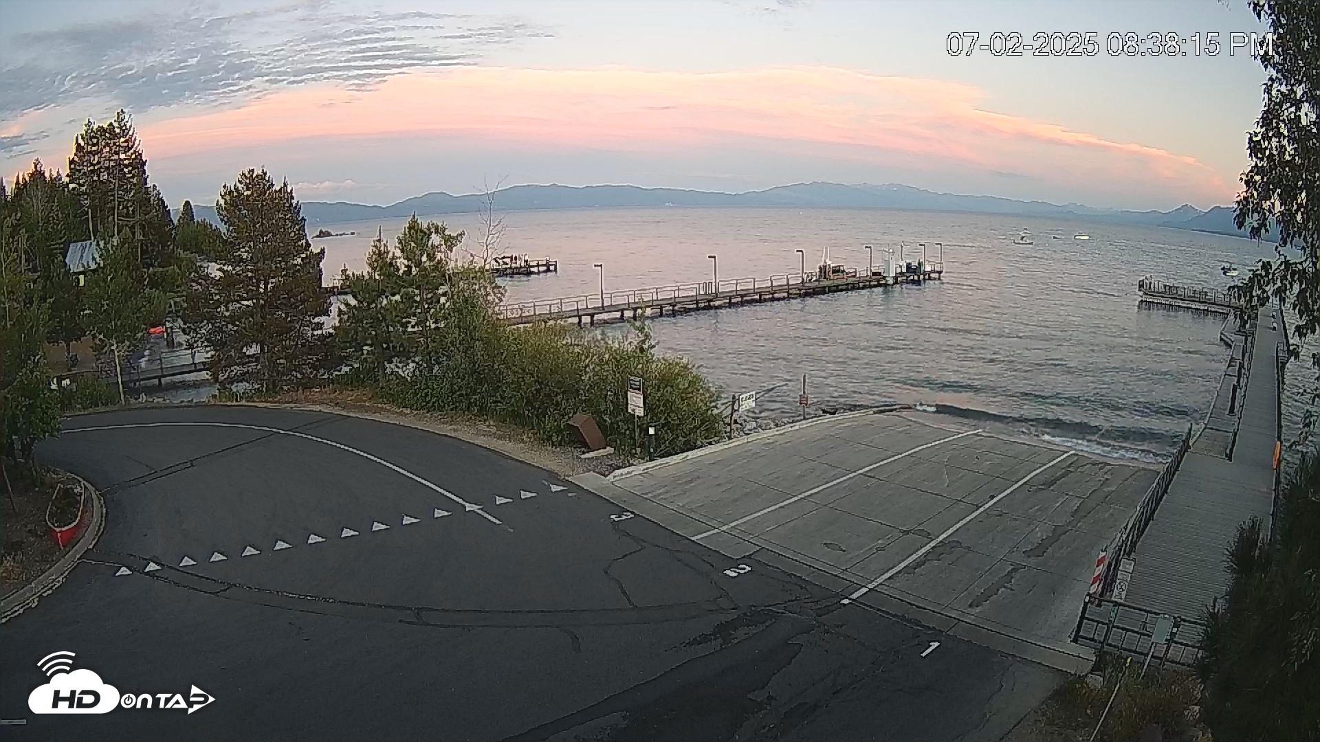Snapshot of North Lake Tahoe Boat Ramp Live Webcam taken Jul 2, 2025, 8:38pm PDT
