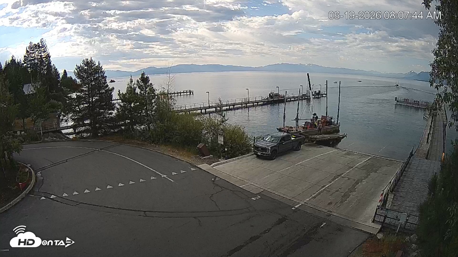 Snapshot of North Lake Tahoe Boat Ramp Live Webcam taken Jun 19, 2026, 8:08am PDT