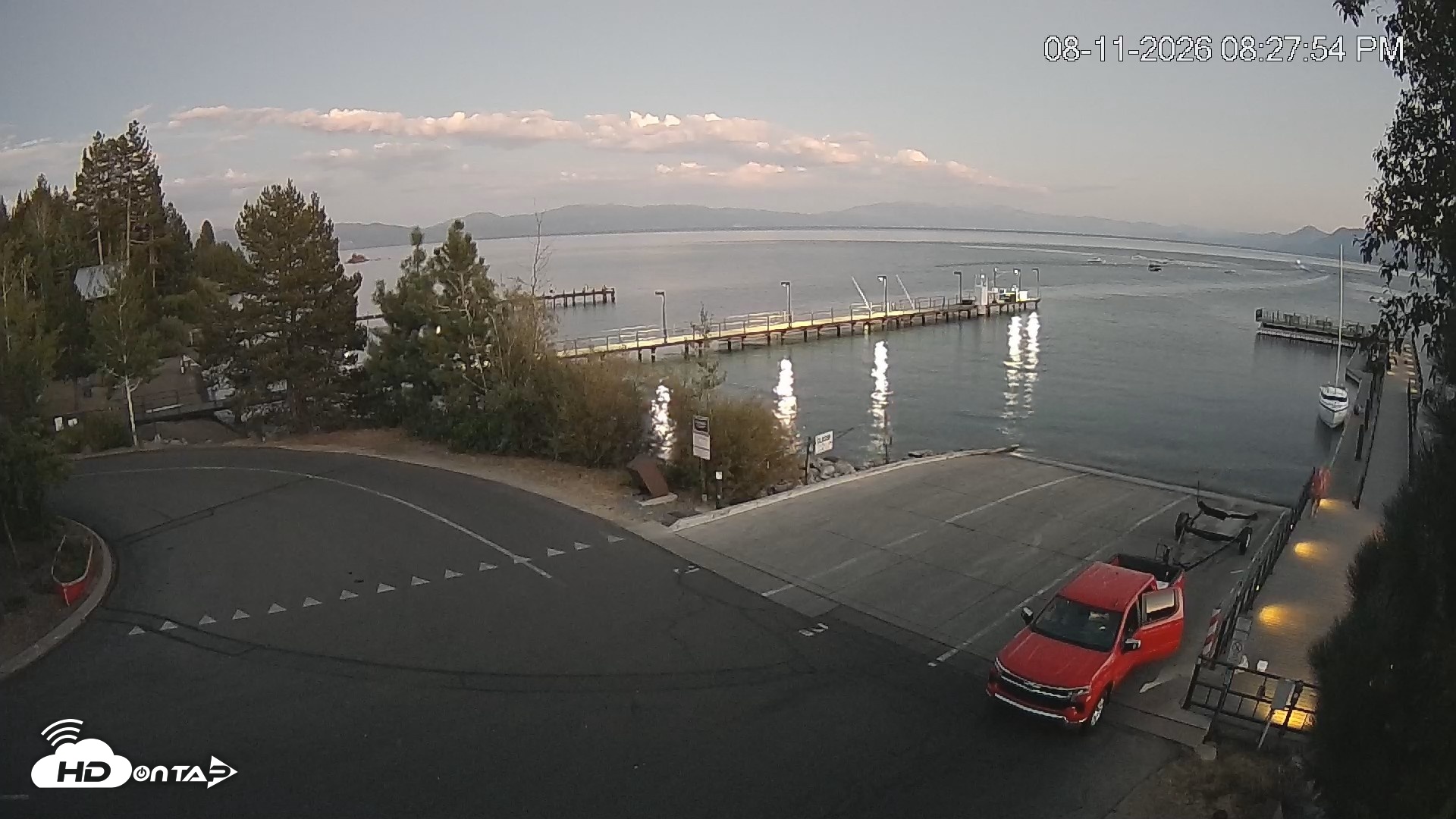 Snapshot of North Lake Tahoe Boat Ramp Live Webcam taken Aug 11, 2026, 8:28pm PDT