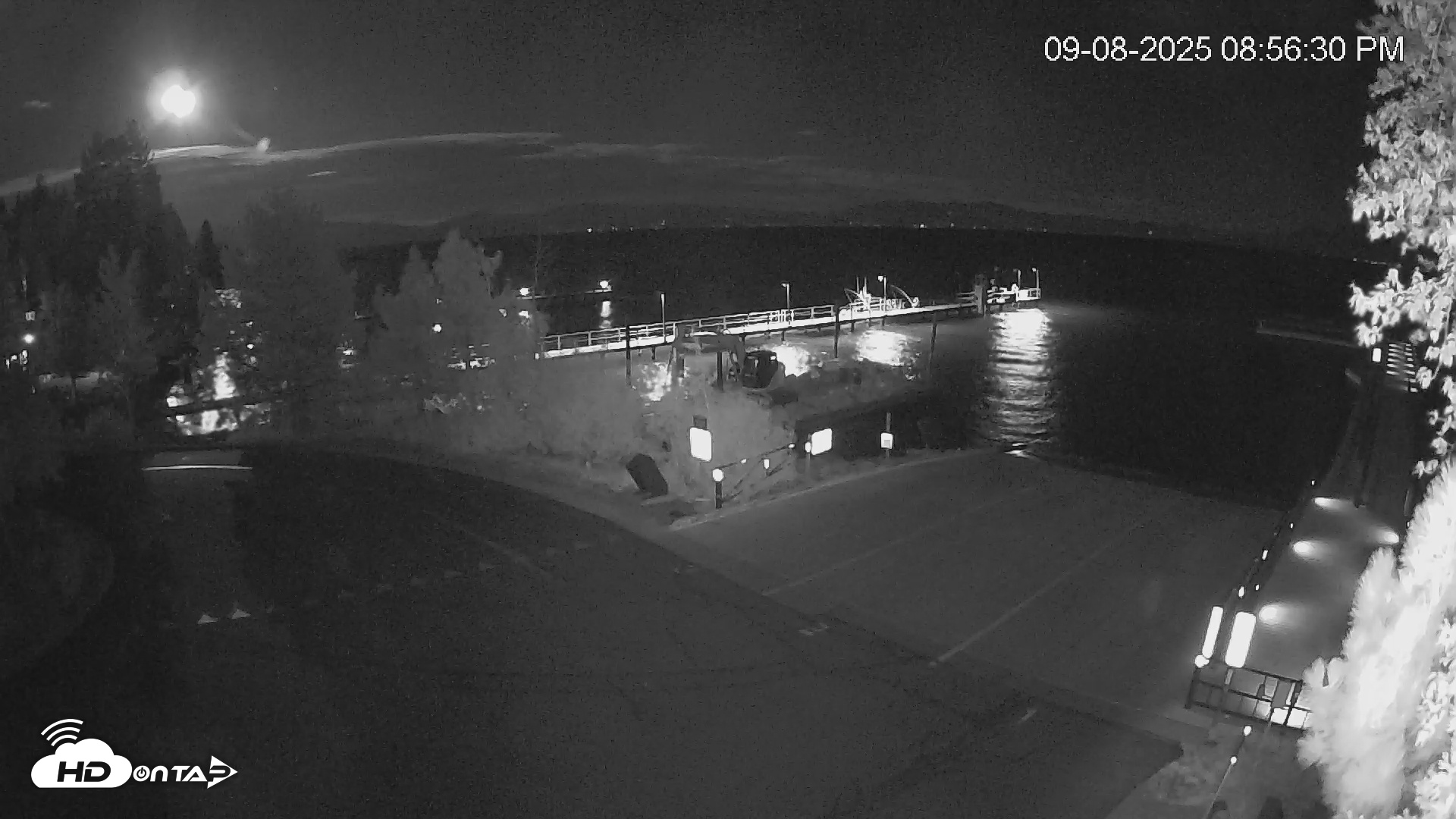Snapshot of North Lake Tahoe Boat Ramp Live Webcam taken Sep 8, 2025, 8:56pm PDT