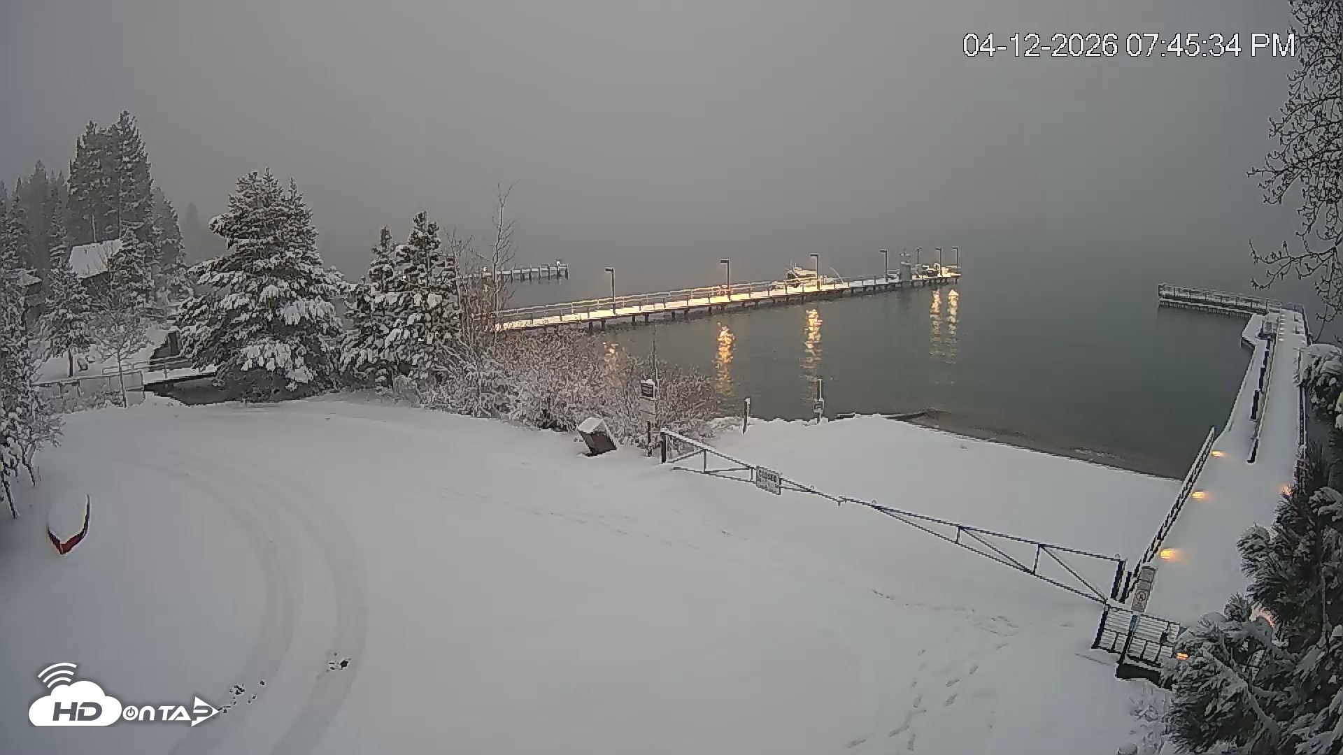 Snapshot of North Lake Tahoe Boat Ramp Live Webcam taken Apr 12, 2026, 7:46pm PDT