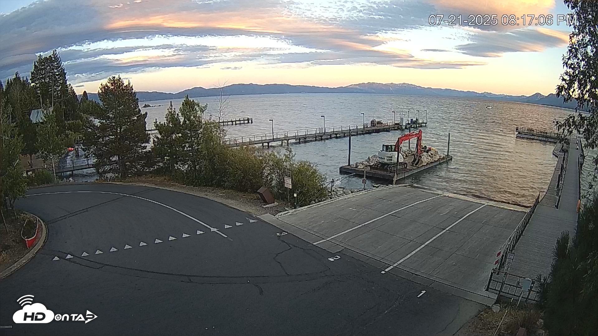 Snapshot of North Lake Tahoe Boat Ramp Live Webcam taken Jul 21, 2025, 8:17pm PDT