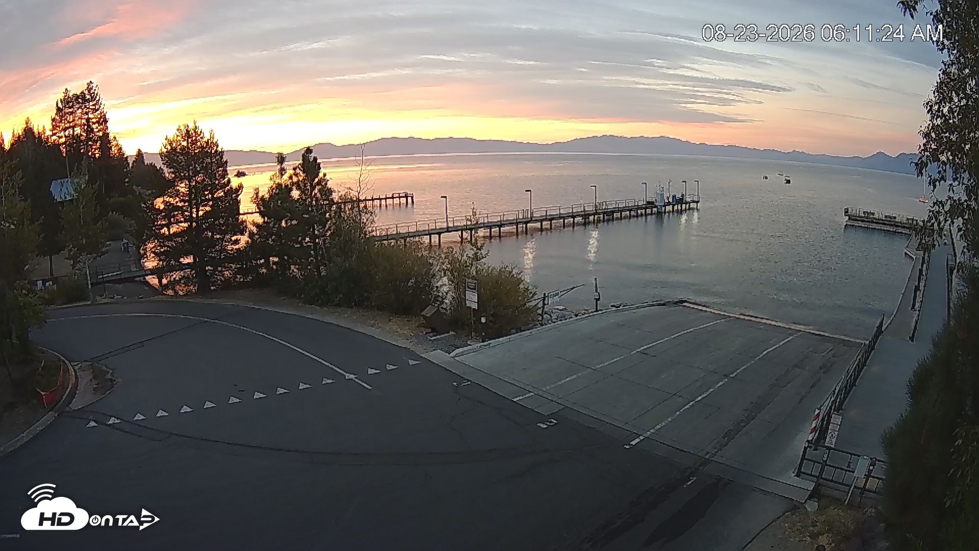Snapshot of North Lake Tahoe Boat Ramp Live Webcam taken Aug 23, 2026, 6:12am PDT