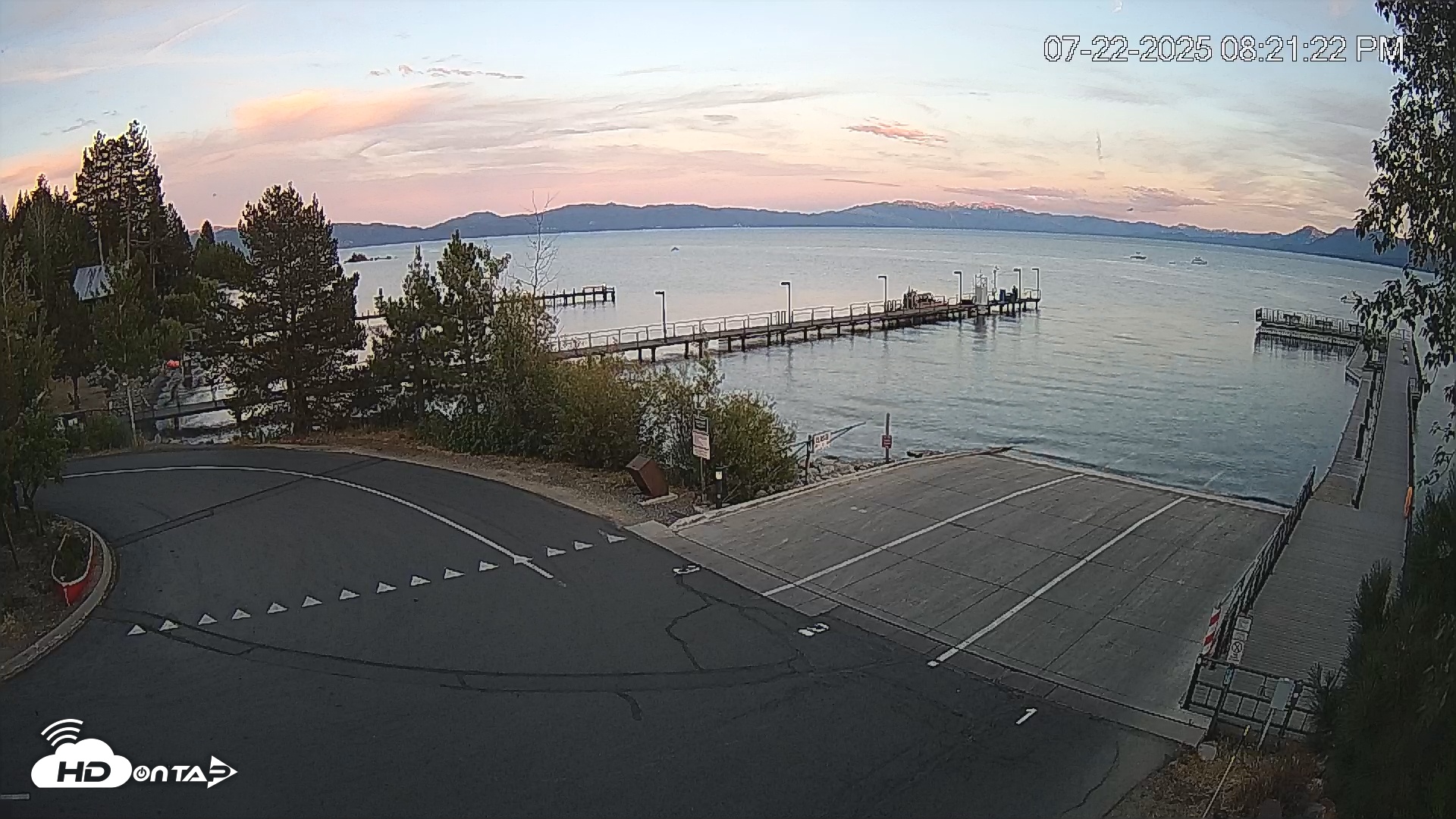 Snapshot of North Lake Tahoe Boat Ramp Live Webcam taken Jul 22, 2025, 8:21pm PDT