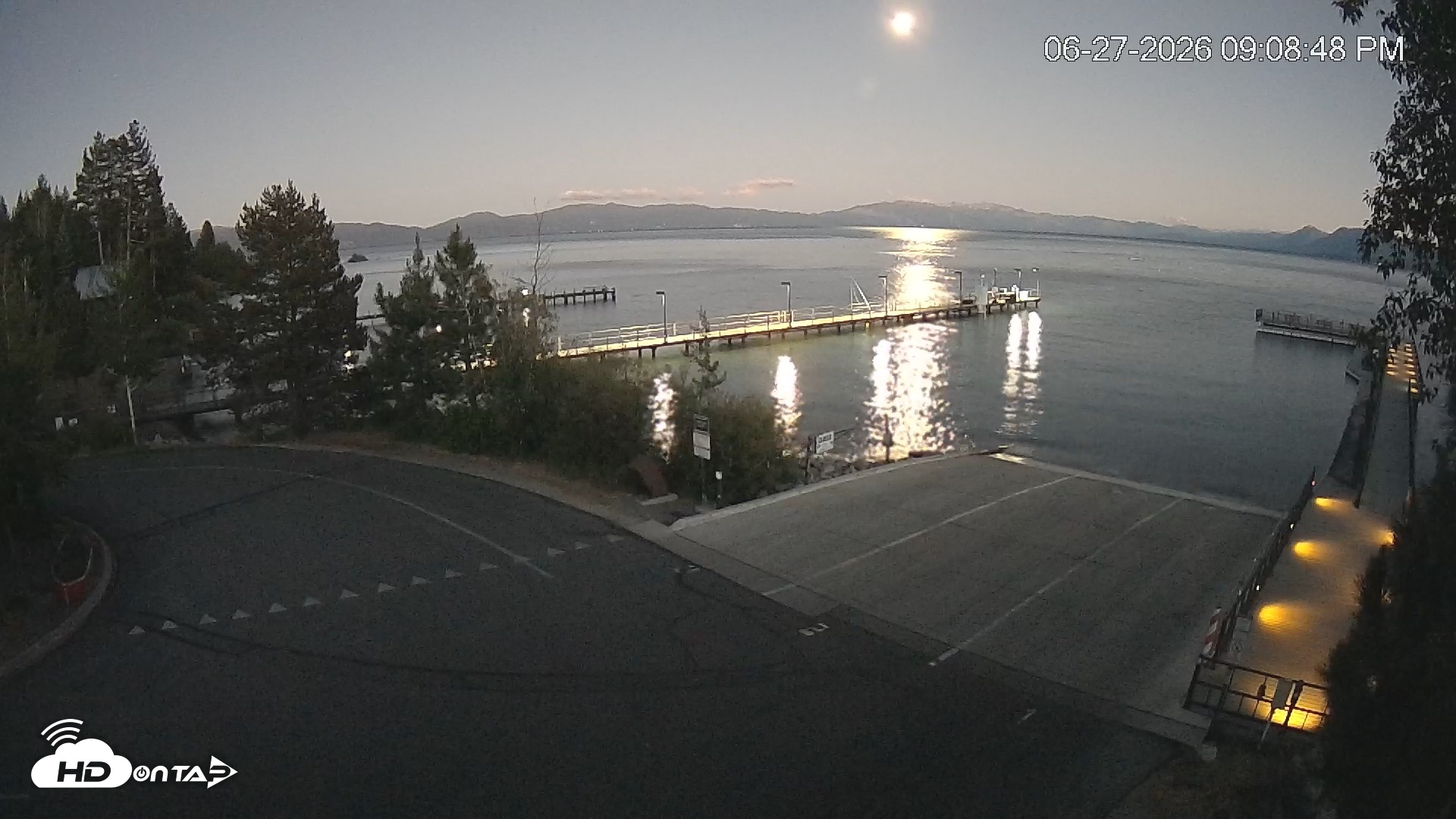 Snapshot of North Lake Tahoe Boat Ramp Live Webcam taken Jun 27, 2026, 9:09pm PDT