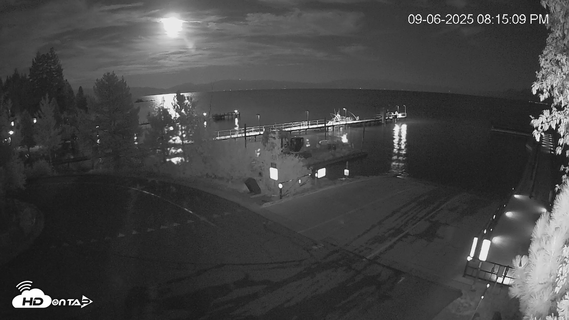 Snapshot of North Lake Tahoe Boat Ramp Live Webcam taken Sep 6, 2025, 8:14pm PDT