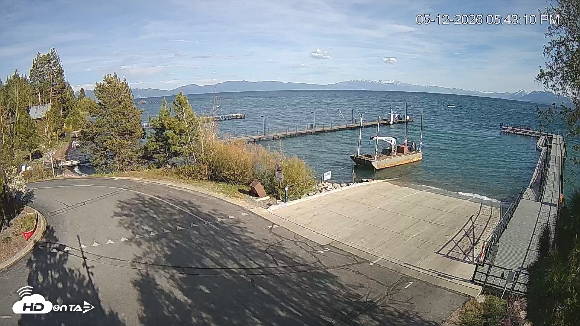 Snapshot of North Lake Tahoe Boat Ramp Live Webcam taken May 12, 2026, 5:43pm PDT