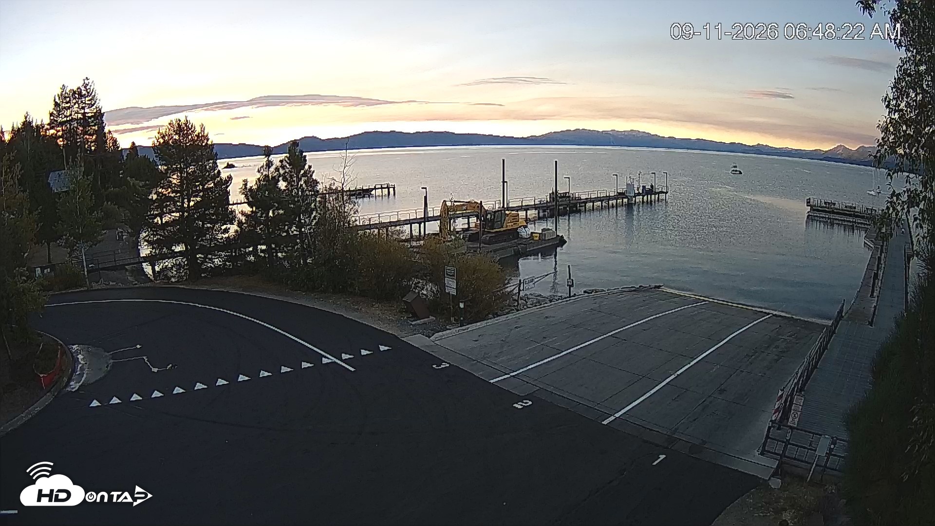 Snapshot of North Lake Tahoe Boat Ramp Live Webcam taken Sep 11, 2026, 6:49am PDT