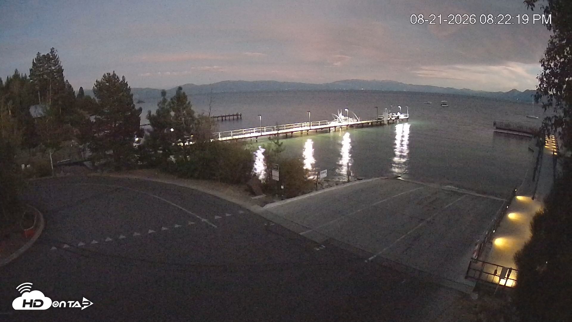 Snapshot of North Lake Tahoe Boat Ramp Live Webcam taken Aug 21, 2026, 8:23pm PDT