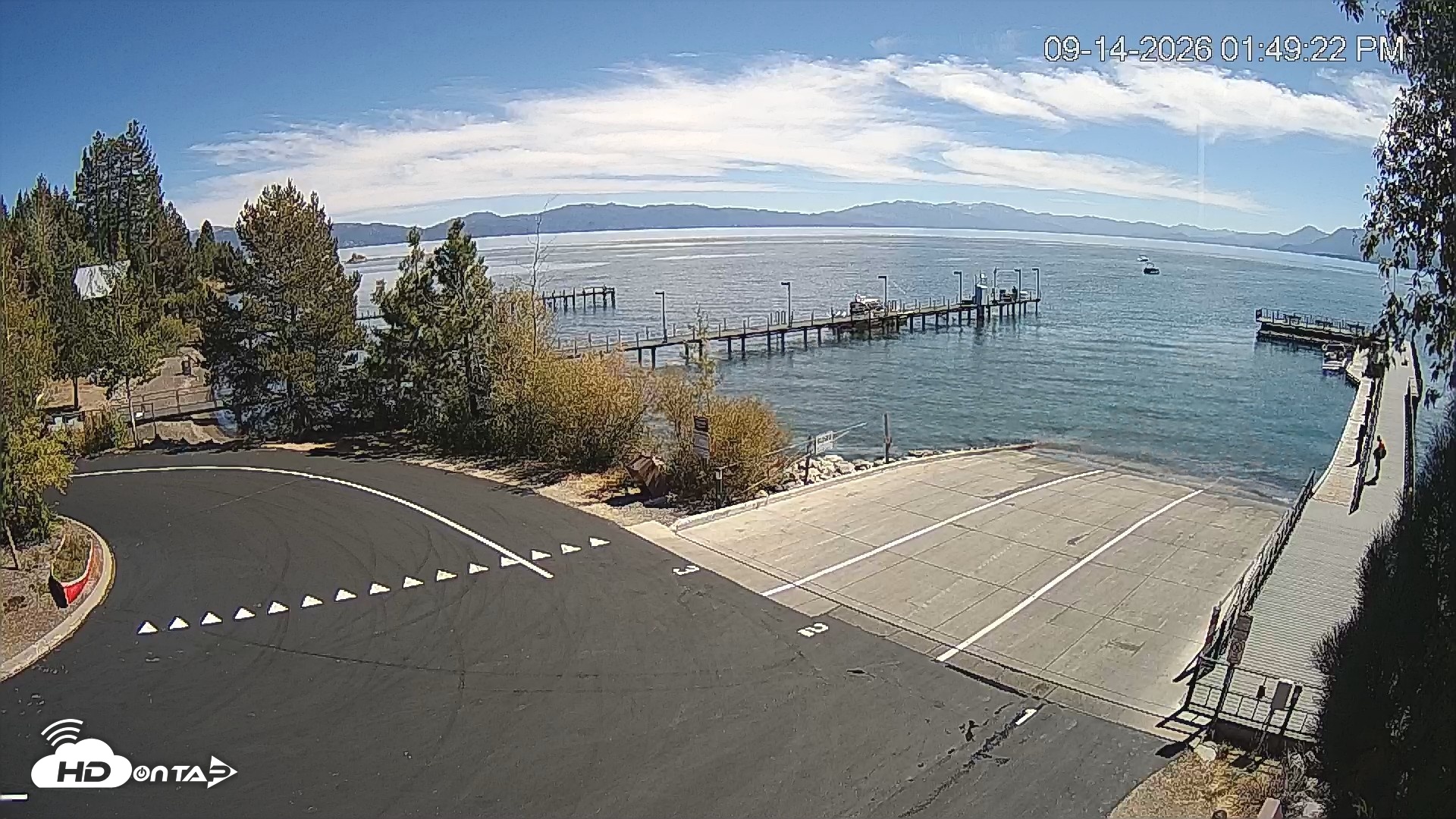 Snapshot of North Lake Tahoe Boat Ramp Live Webcam taken Sep 14, 2026, 1:50pm PDT