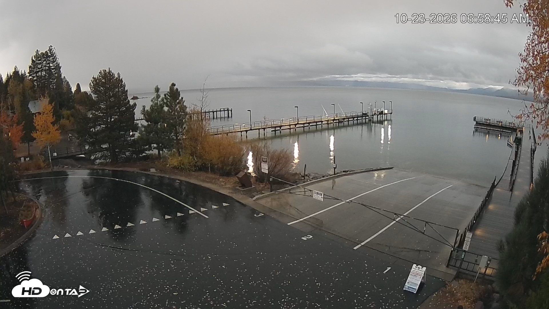Snapshot of North Lake Tahoe Boat Ramp Live Webcam taken Oct 23, 2026, 6:59am PDT