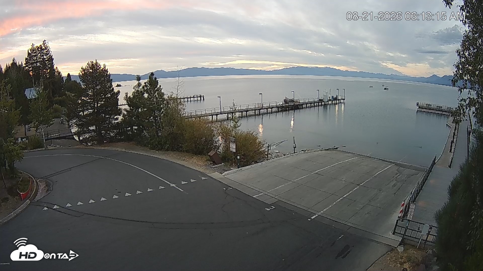 Snapshot of North Lake Tahoe Boat Ramp Live Webcam taken Aug 21, 2026, 6:16am PDT