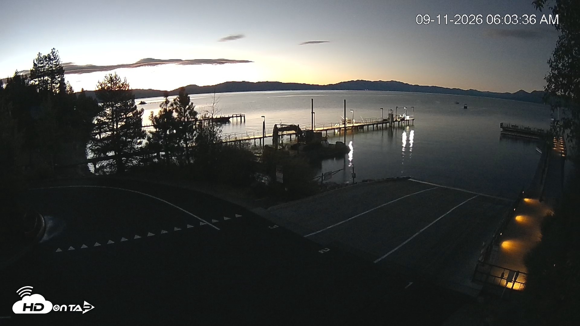 Snapshot of North Lake Tahoe Boat Ramp Live Webcam taken Sep 11, 2026, 6:04am PDT