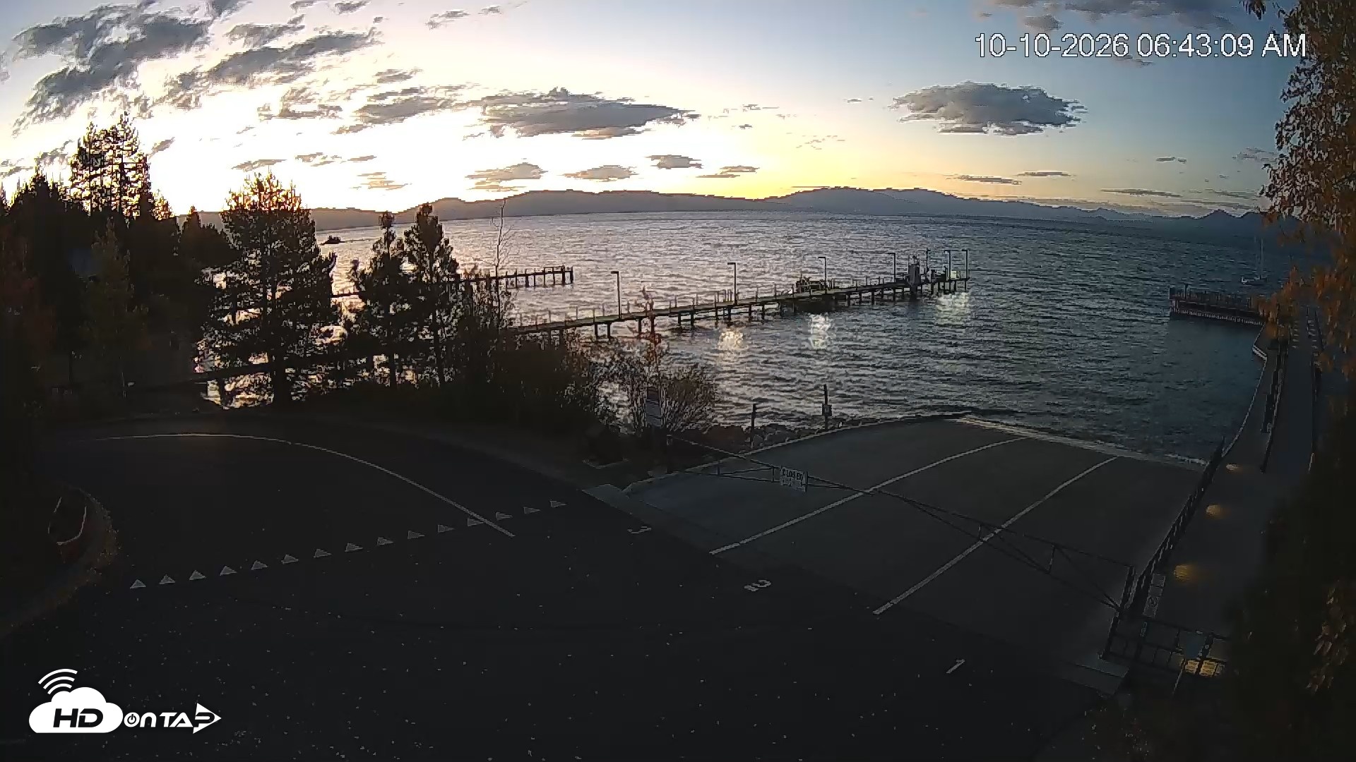 Snapshot of North Lake Tahoe Boat Ramp Live Webcam taken Oct 10, 2026, 6:44am PDT