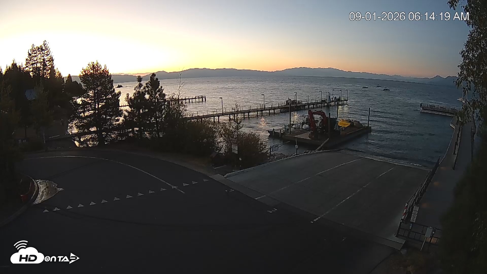 Snapshot of North Lake Tahoe Boat Ramp Live Webcam taken Sep 1, 2026, 6:15am PDT