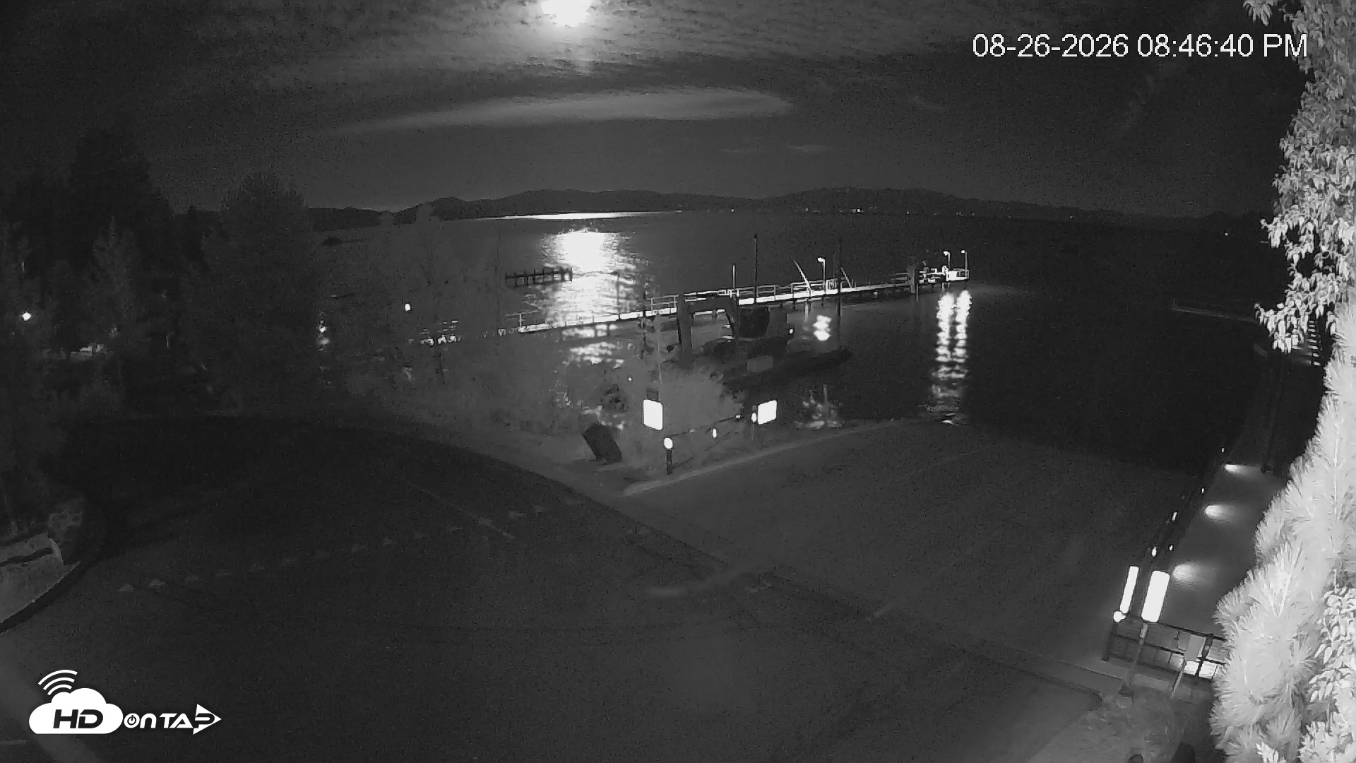 Snapshot of North Lake Tahoe Boat Ramp Live Webcam taken Aug 26, 2026, 8:47pm PDT