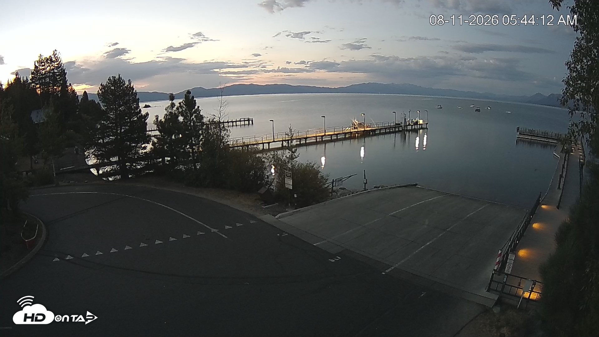 Snapshot of North Lake Tahoe Boat Ramp Live Webcam taken Aug 11, 2026, 5:45am PDT