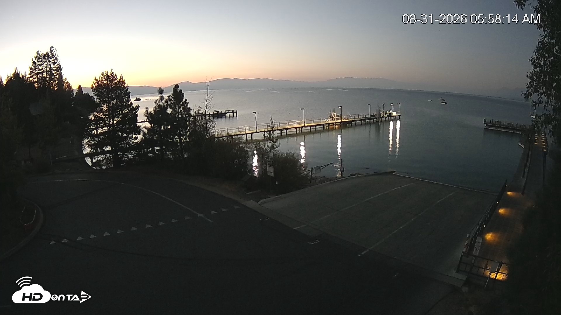 Snapshot of North Lake Tahoe Boat Ramp Live Webcam taken Aug 31, 2026, 5:59am PDT