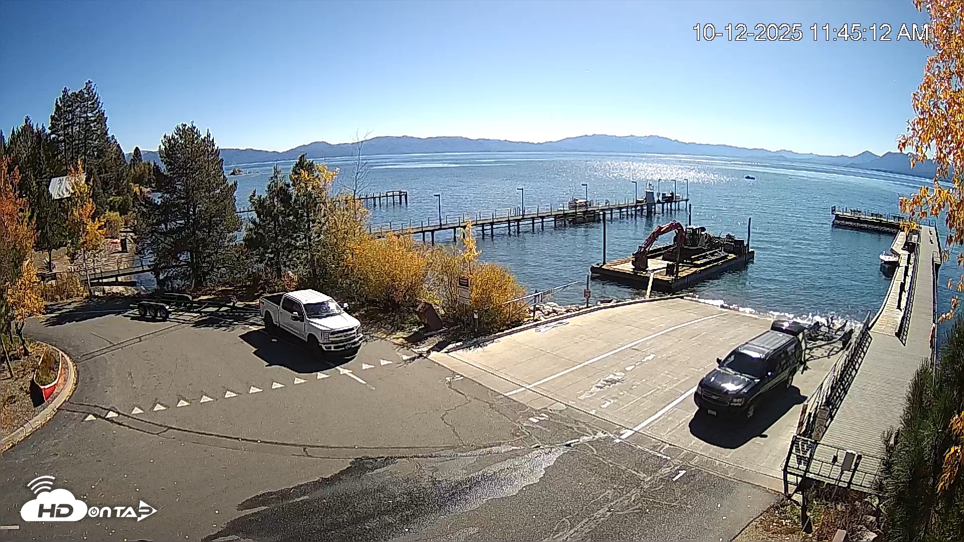 Snapshot of North Lake Tahoe Boat Ramp Live Webcam taken Oct 12, 2025, 11:45am PDT