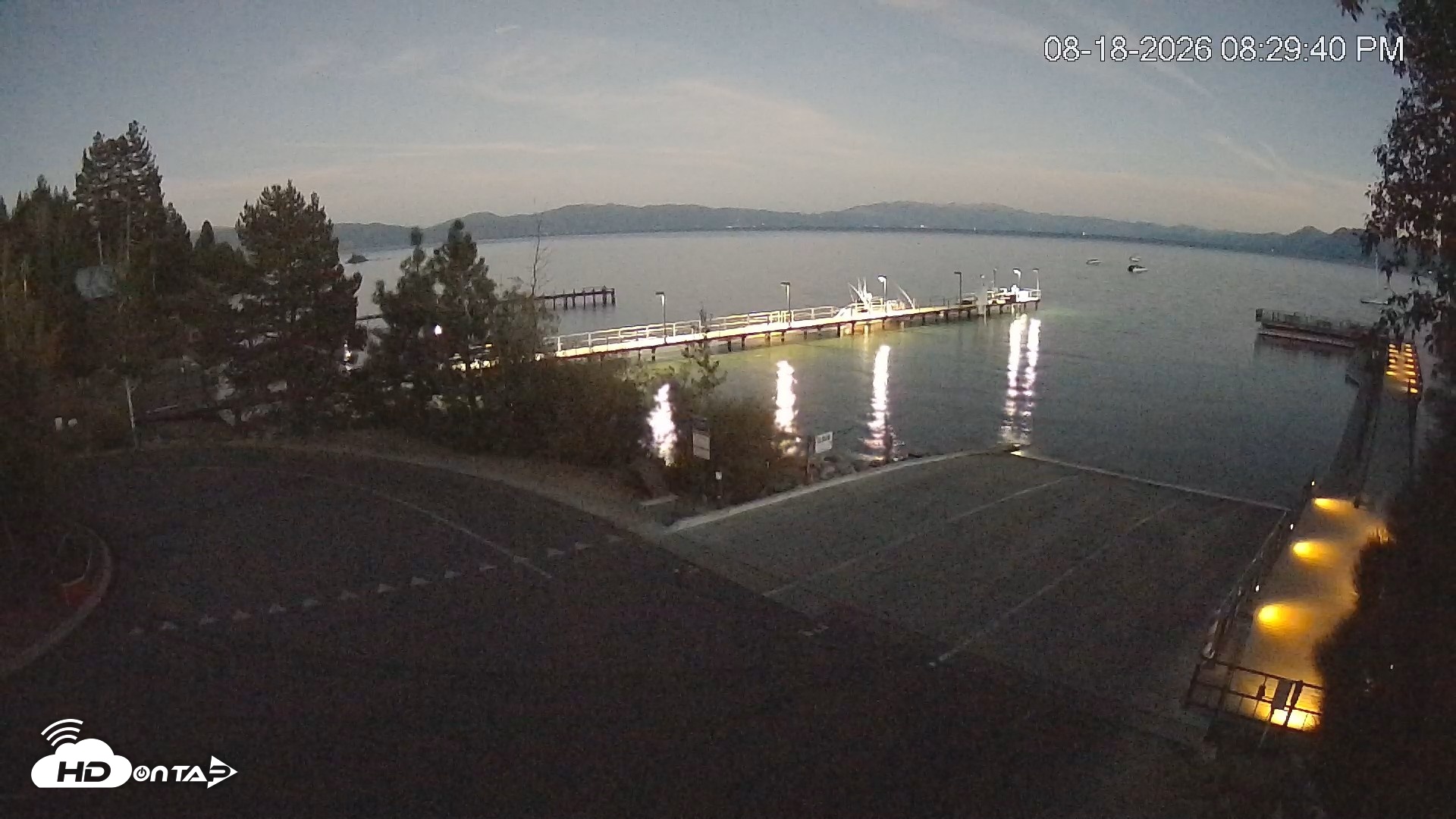 Snapshot of North Lake Tahoe Boat Ramp Live Webcam taken Aug 18, 2026, 8:30pm PDT