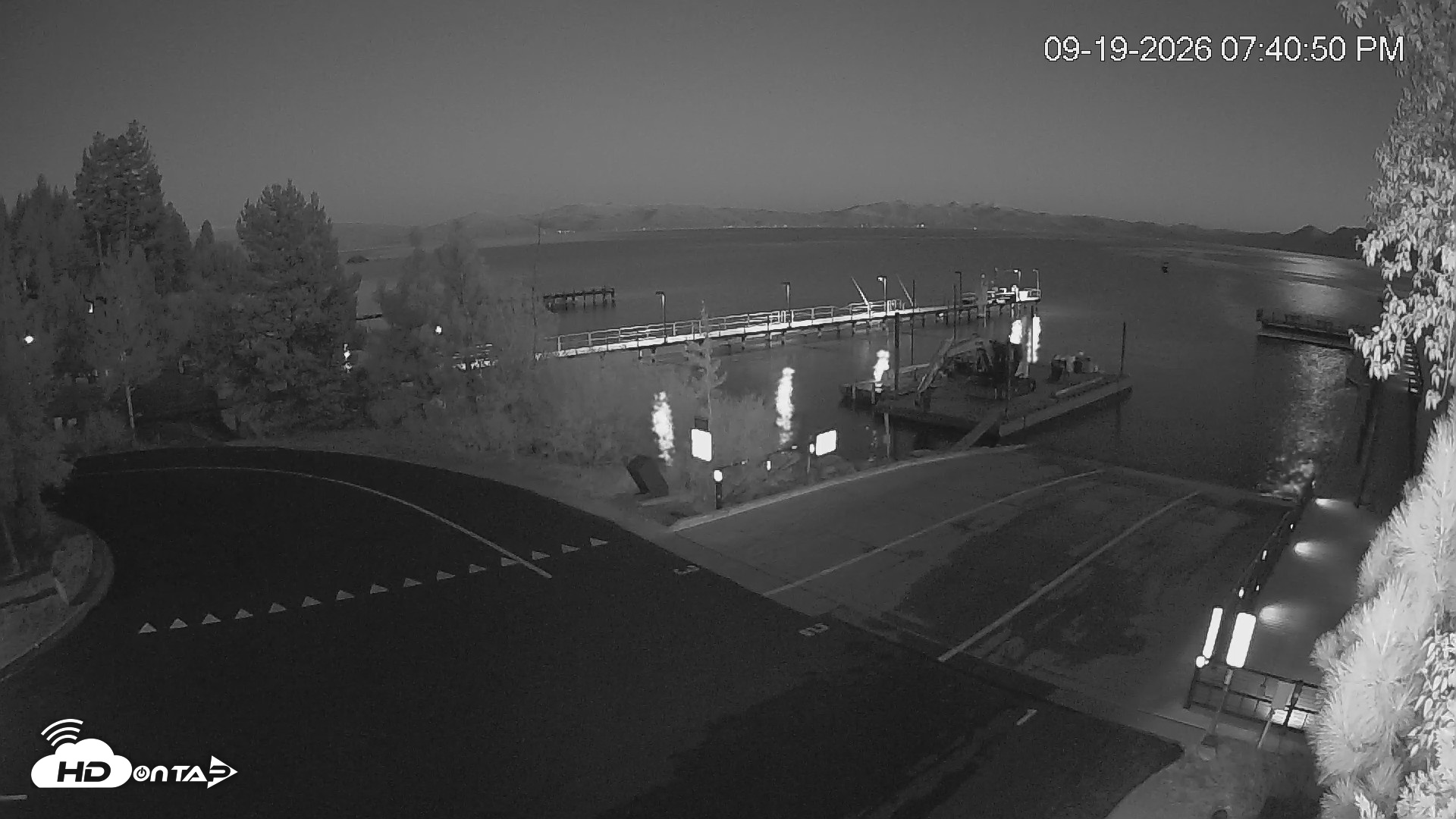 Snapshot of North Lake Tahoe Boat Ramp Live Webcam taken Sep 19, 2026, 7:42pm PDT