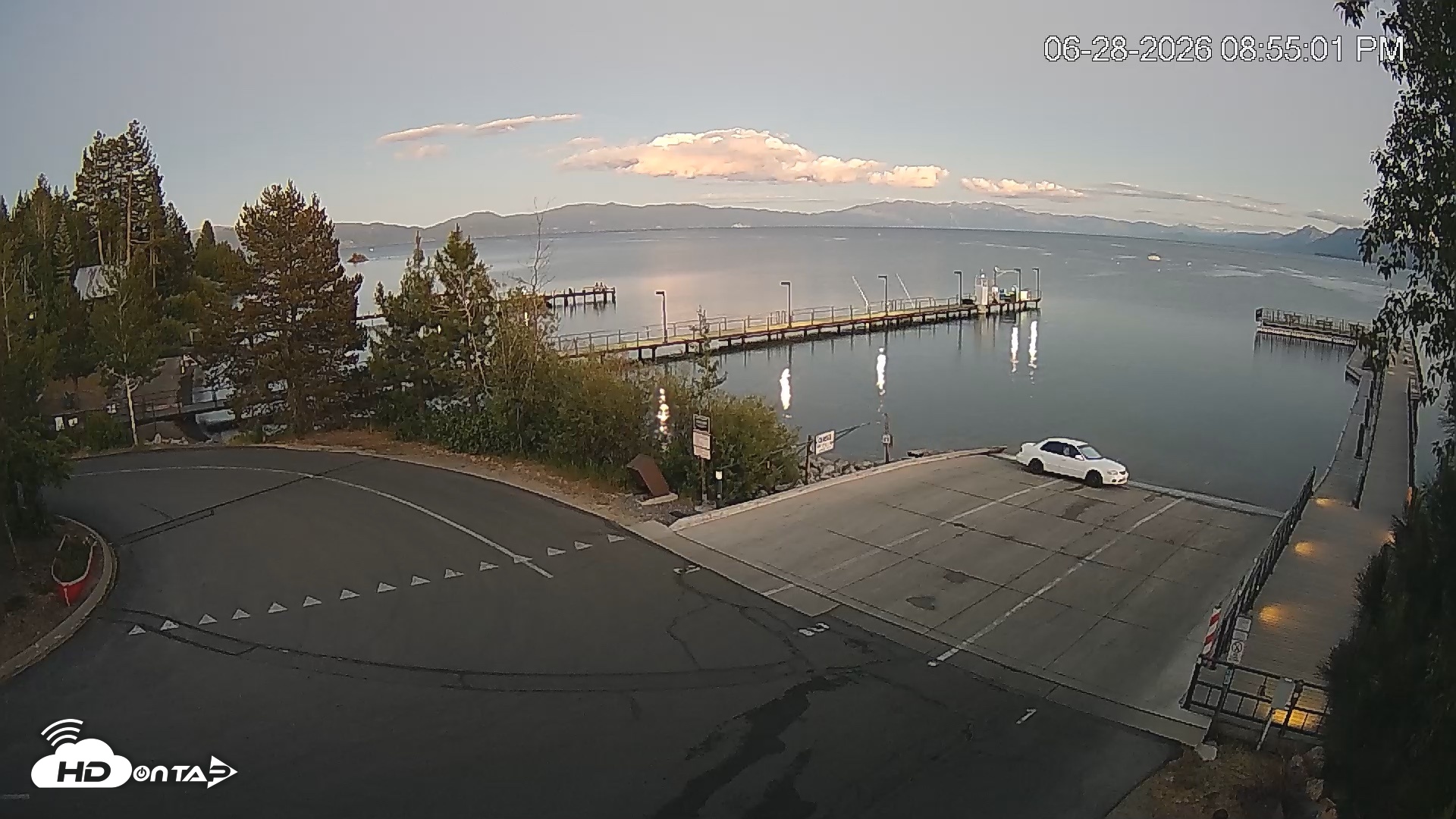 Snapshot of North Lake Tahoe Boat Ramp Live Webcam taken Jun 28, 2026, 8:55pm PDT