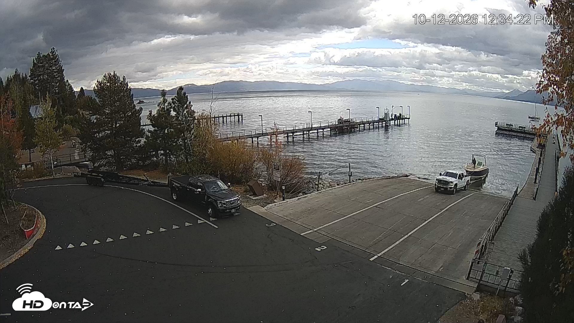 Snapshot of North Lake Tahoe Boat Ramp Live Webcam taken Oct 12, 2026, 12:35pm PDT