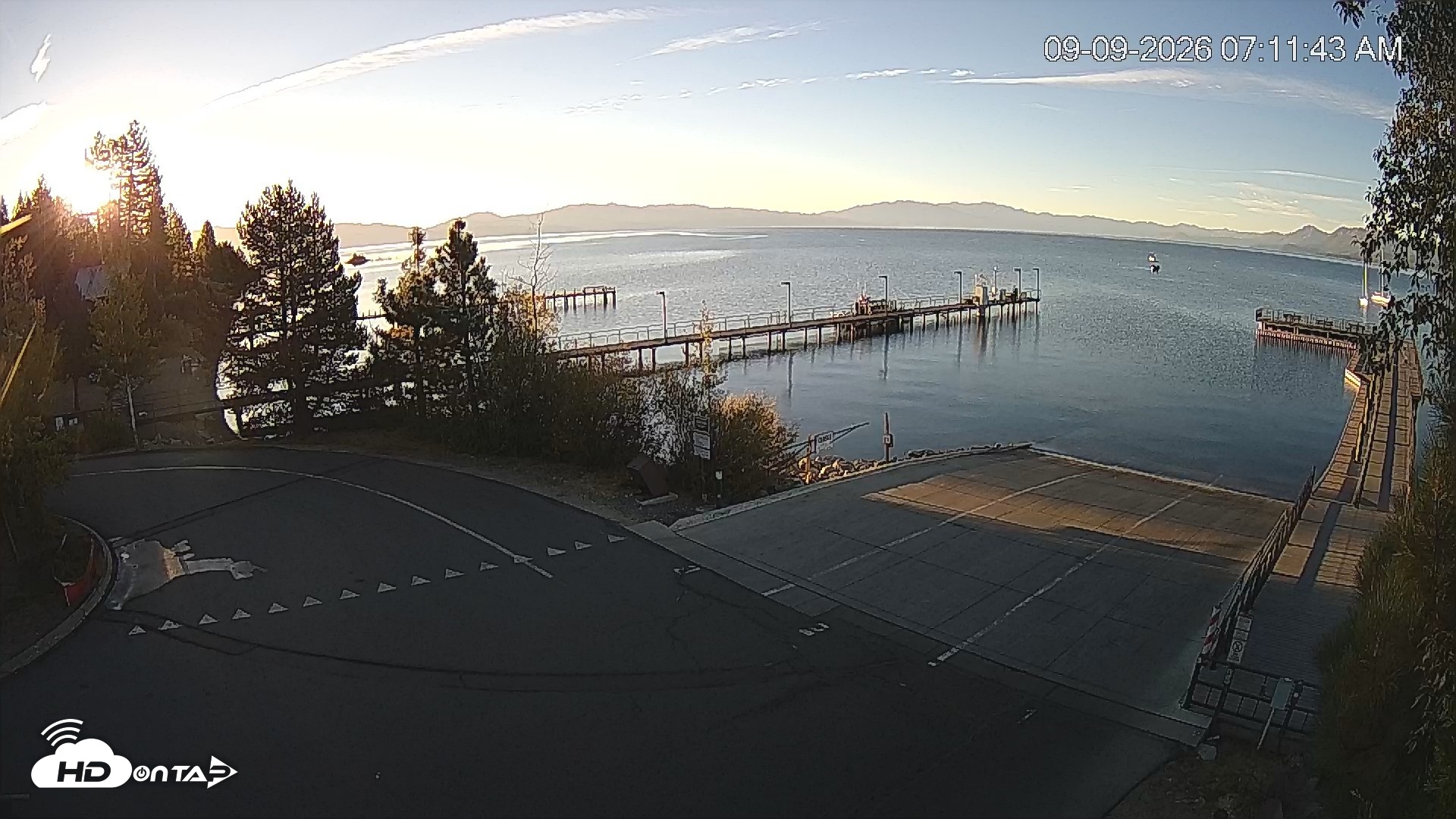 Snapshot of North Lake Tahoe Boat Ramp Live Webcam taken Sep 9, 2026, 7:12am PDT
