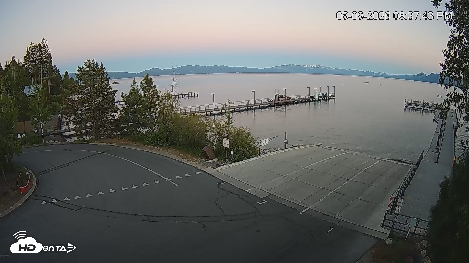 Snapshot of North Lake Tahoe Boat Ramp Live Webcam taken Jun 9, 2026, 8:38pm PDT