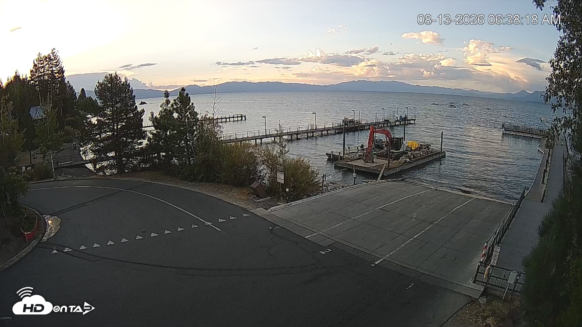 Snapshot of North Lake Tahoe Boat Ramp Live Webcam taken Aug 13, 2026, 6:38am PDT