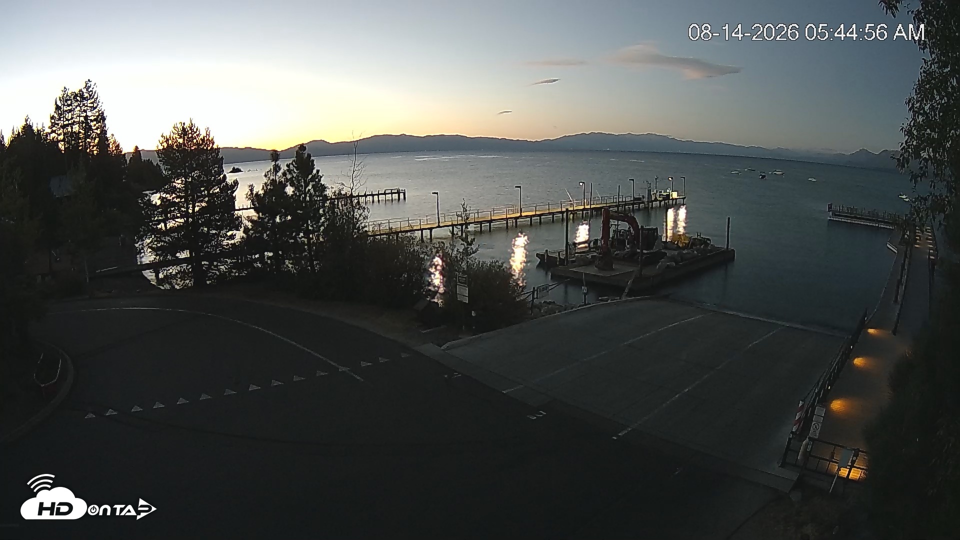 Snapshot of North Lake Tahoe Boat Ramp Live Webcam taken Aug 14, 2026, 5:45am PDT