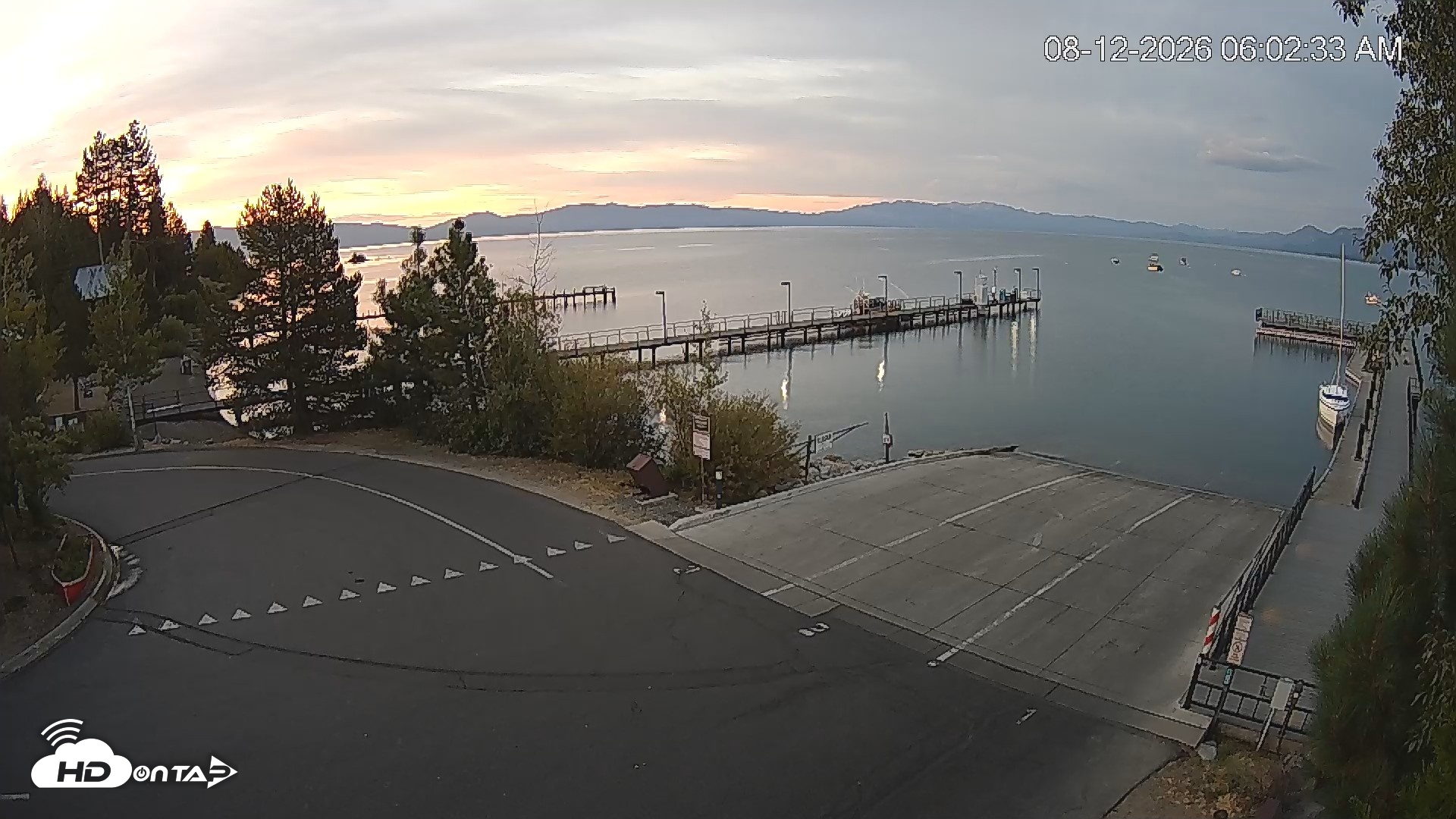 Snapshot of North Lake Tahoe Boat Ramp Live Webcam taken Aug 12, 2026, 6:03am PDT