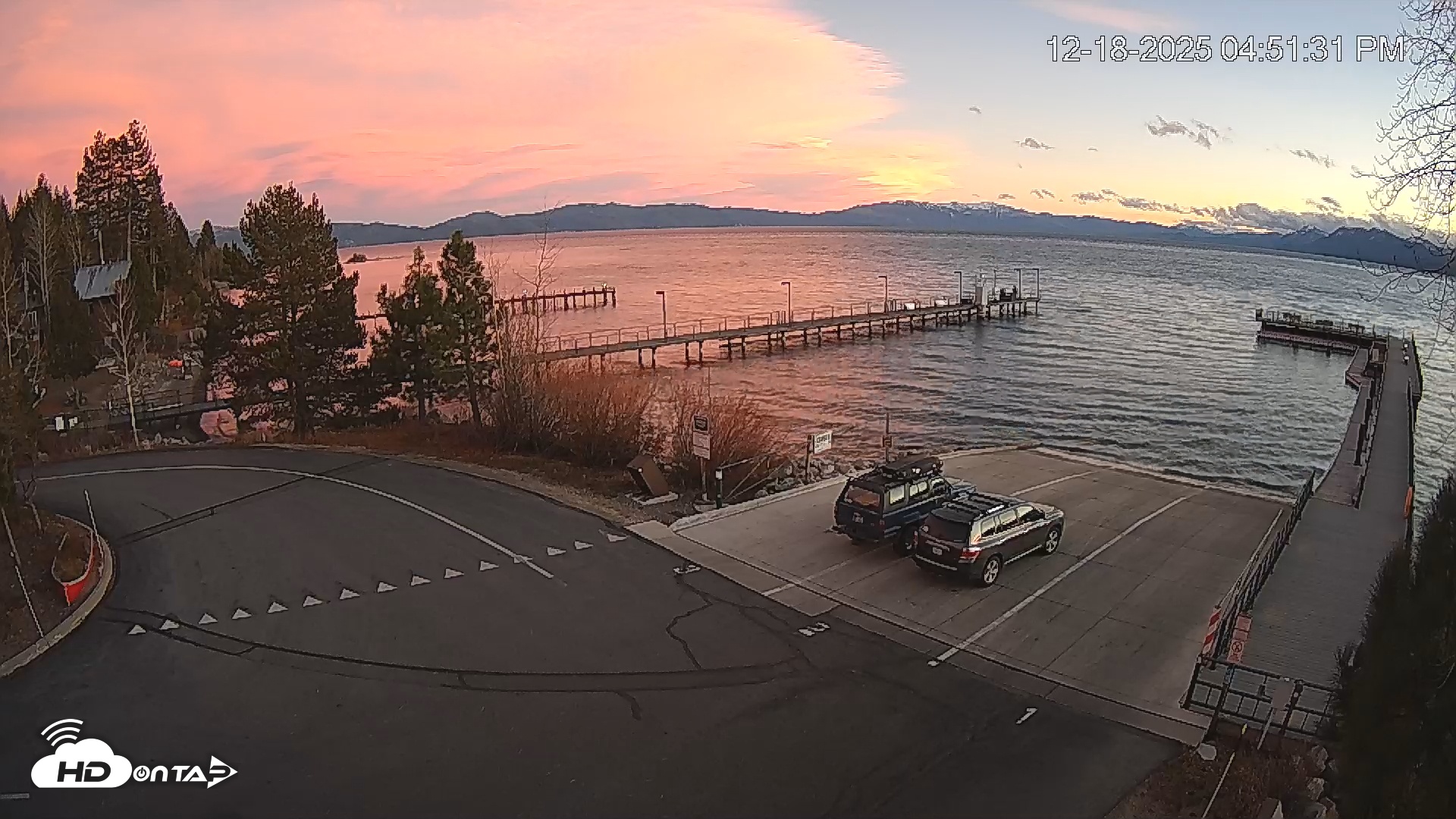 Snapshot of North Lake Tahoe Boat Ramp Live Webcam taken Dec 18, 2025, 4:52pm PST