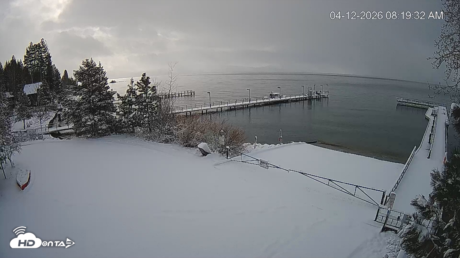 Snapshot of North Lake Tahoe Boat Ramp Live Webcam taken Apr 12, 2026, 8:20am PDT