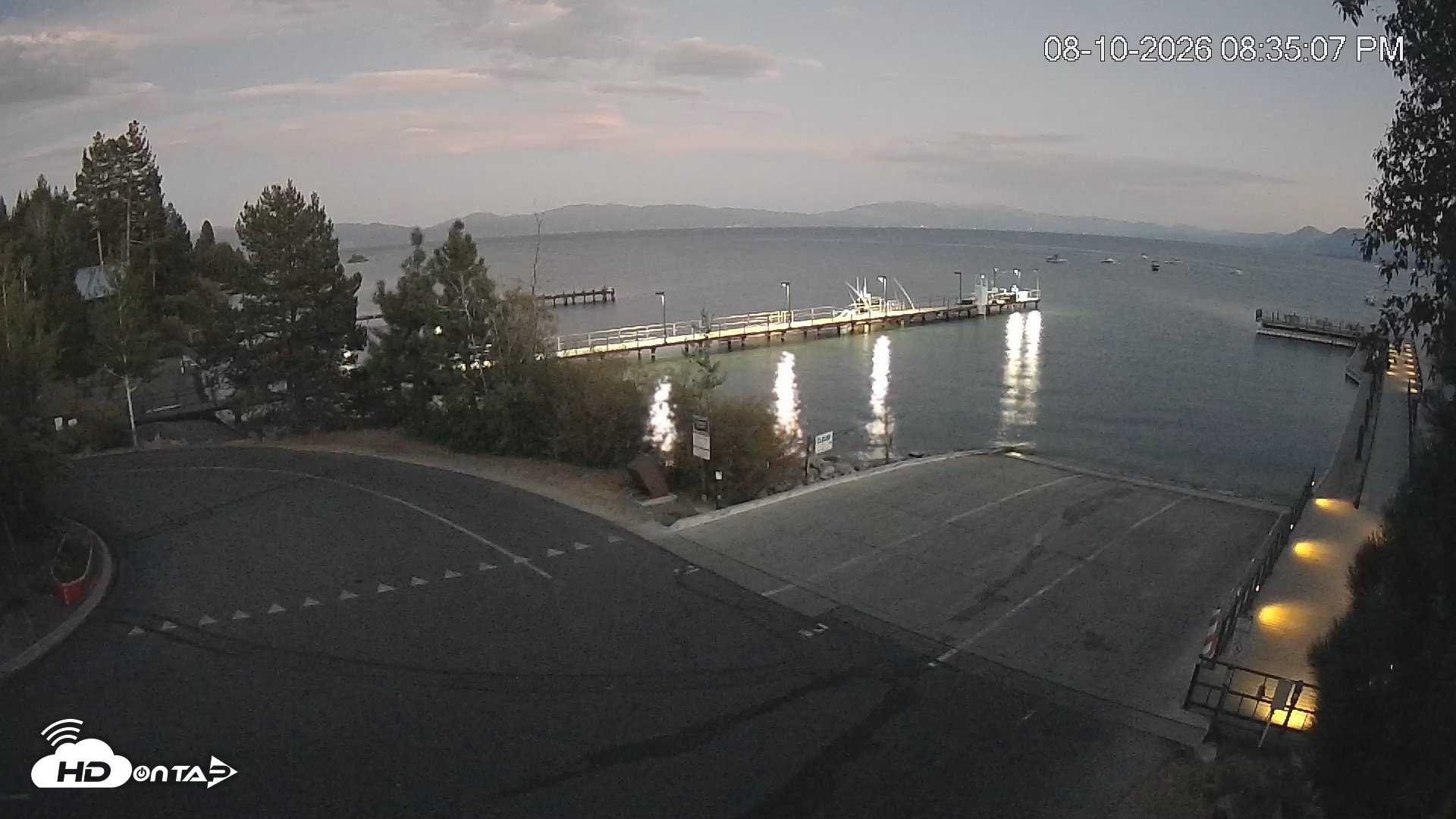 Snapshot of North Lake Tahoe Boat Ramp Live Webcam taken Aug 10, 2026, 8:35pm PDT