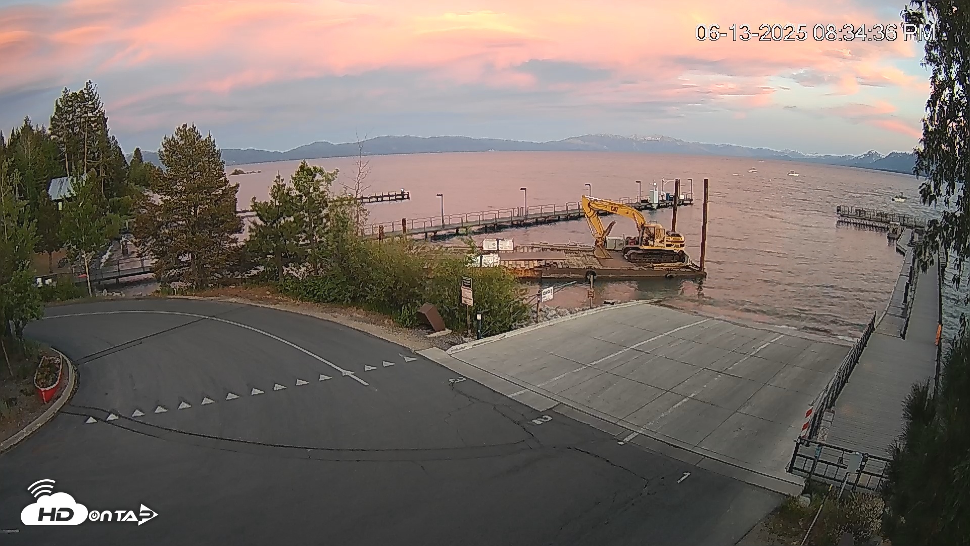 Snapshot of North Lake Tahoe Boat Ramp Live Webcam taken Jun 13, 2025, 8:35pm PDT