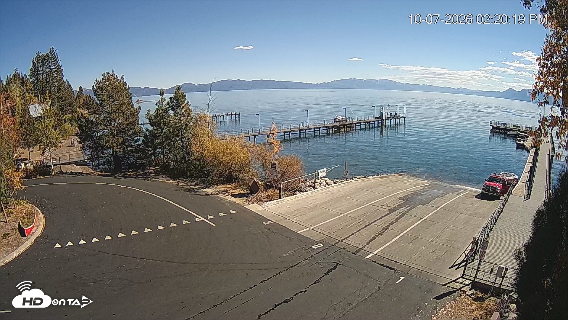Snapshot of North Lake Tahoe Boat Ramp Live Webcam taken Oct 7, 2026, 2:21pm PDT