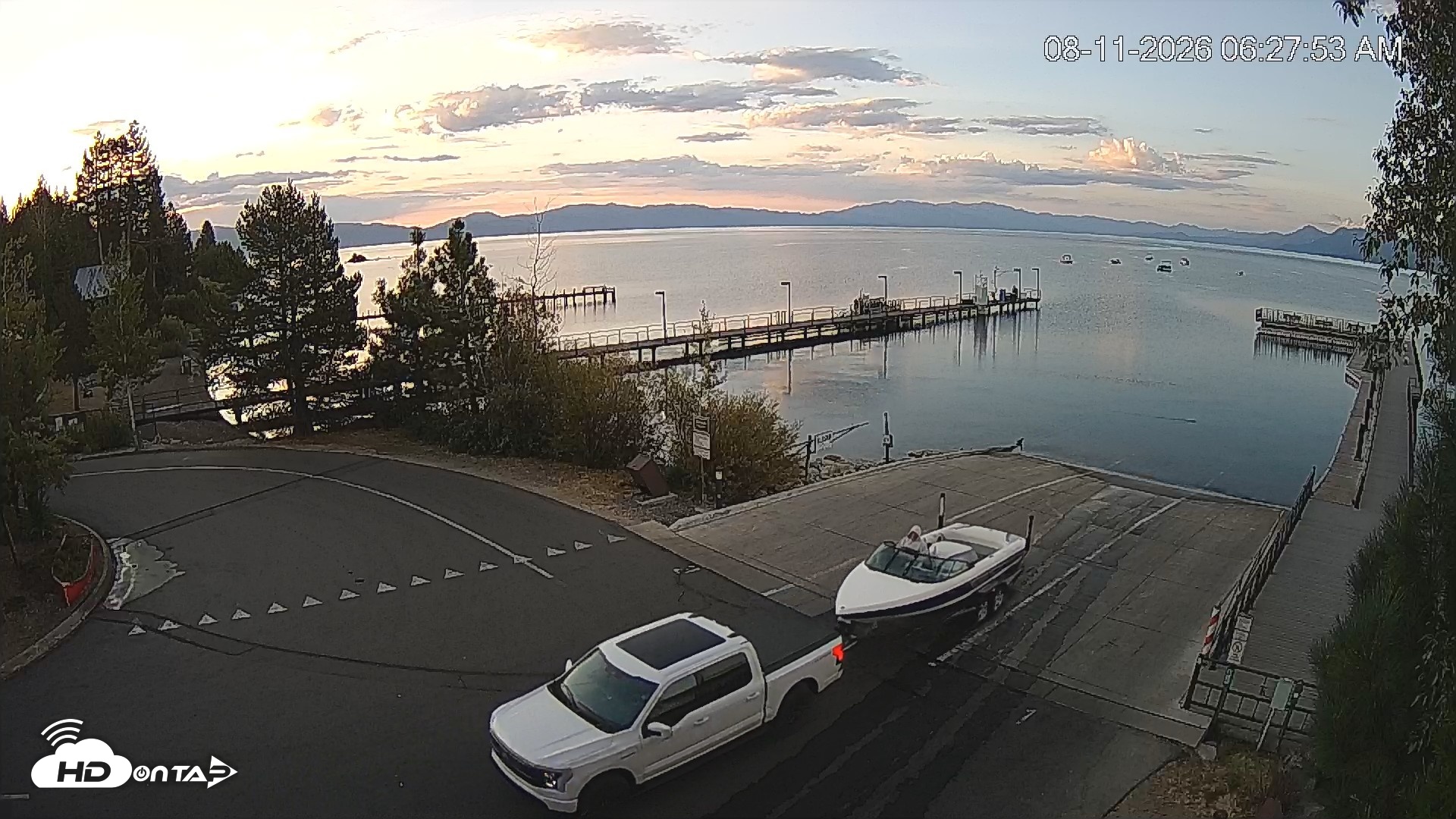 Snapshot of North Lake Tahoe Boat Ramp Live Webcam taken Aug 11, 2026, 6:28am PDT