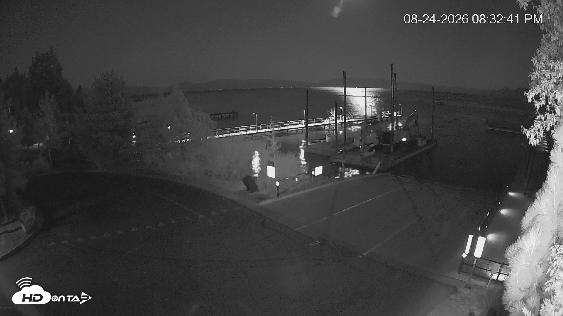 Snapshot of North Lake Tahoe Boat Ramp Live Webcam taken Aug 24, 2026, 8:33pm PDT