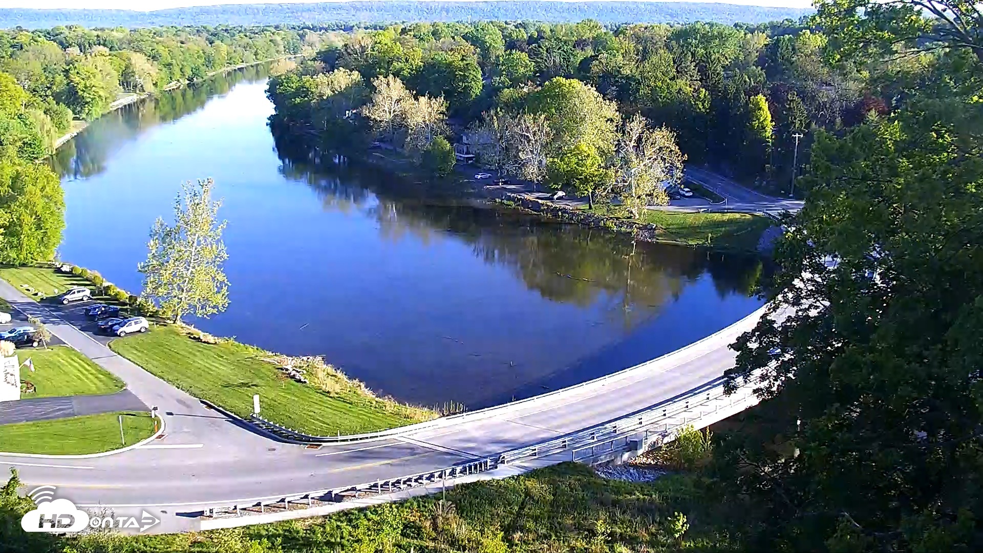 Snapshot of Conodoguinet Creek Bridge Live Webcam taken May 3, 2026, 7:43am EDT