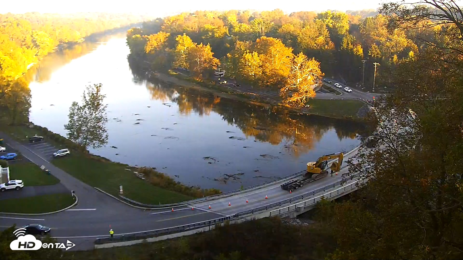 Snapshot of Conodoguinet Creek Bridge Live Webcam taken Oct 21, 2025, 8:10am EDT
