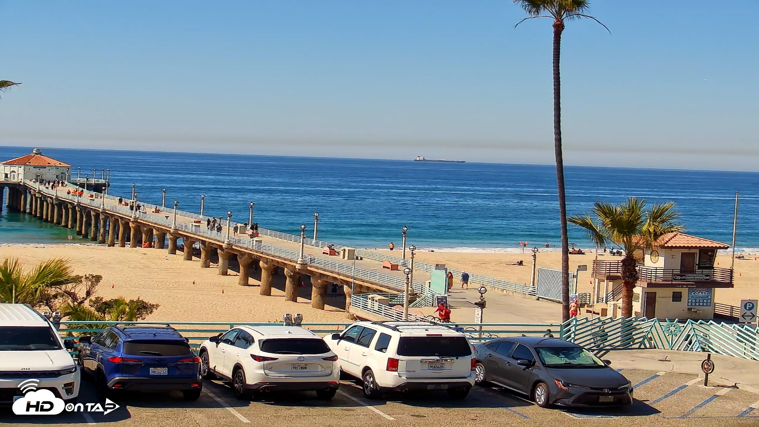 Snapshot of Manhattan Beach Pier North Live Cam taken Oct 6, 2026, 12:18pm PDT