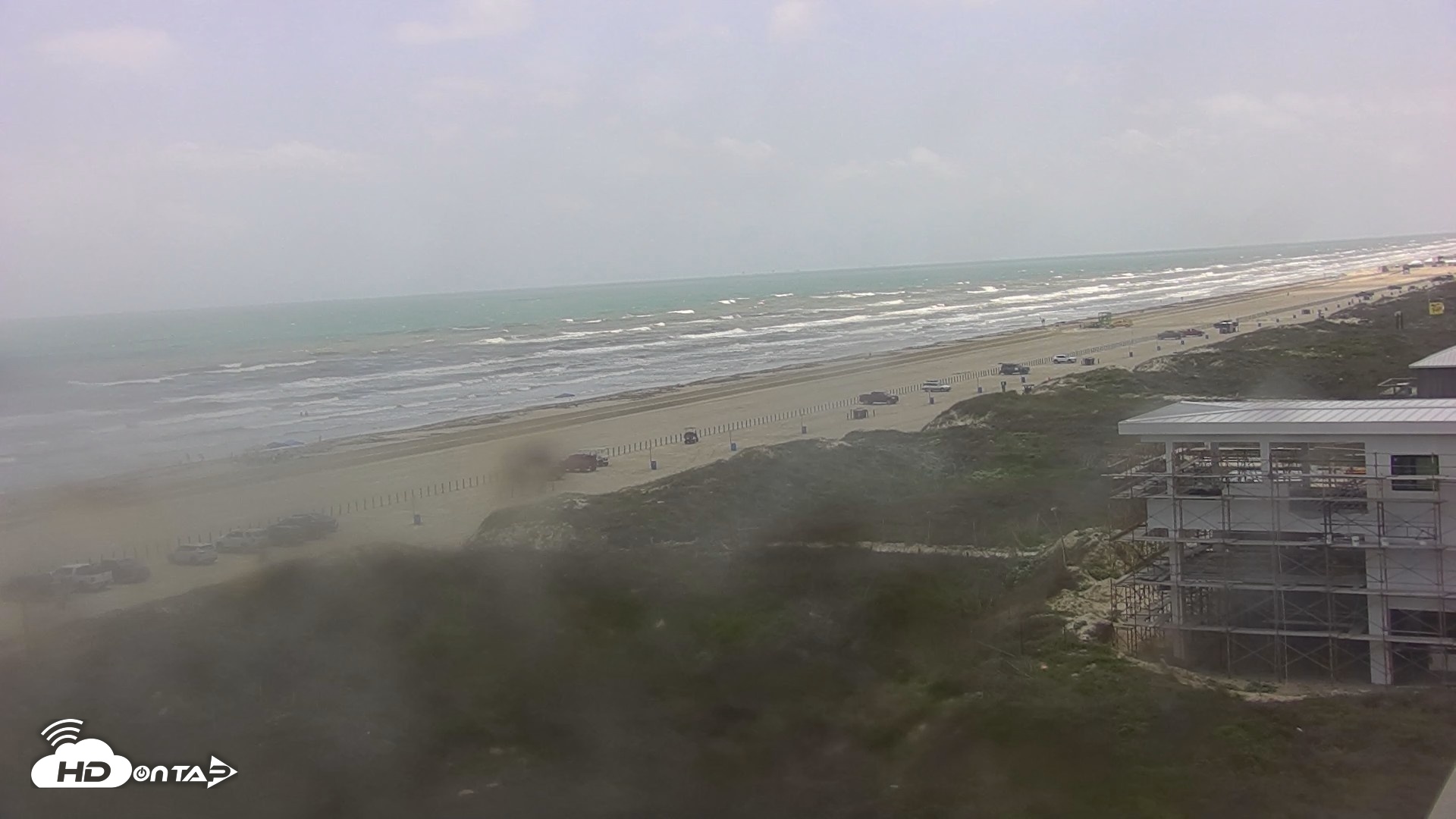 Snapshot of Sandcastle Condos Port Aransas Live Beach Cam taken Apr 16, 2026, 1:21pm CDT