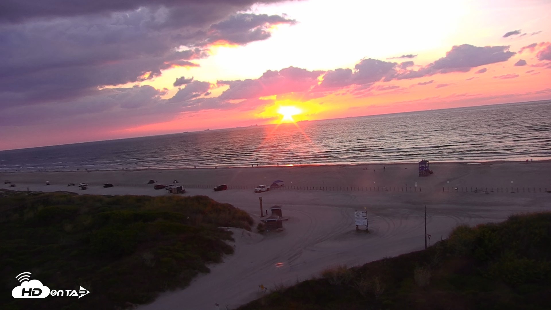 Snapshot of Sandcastle Condos Port Aransas Live Beach Cam taken Sep 28, 2025, 7:25am CDT