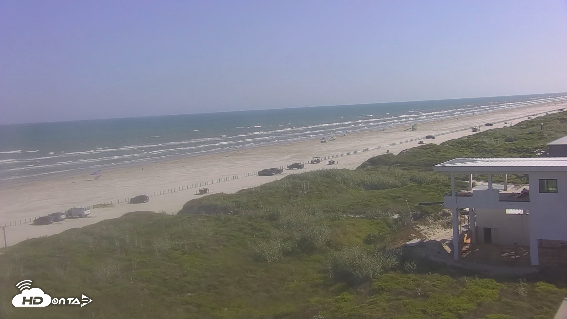 Snapshot of Sandcastle Condos Port Aransas Live Beach Cam taken Sep 3, 2026, 4:40pm CDT