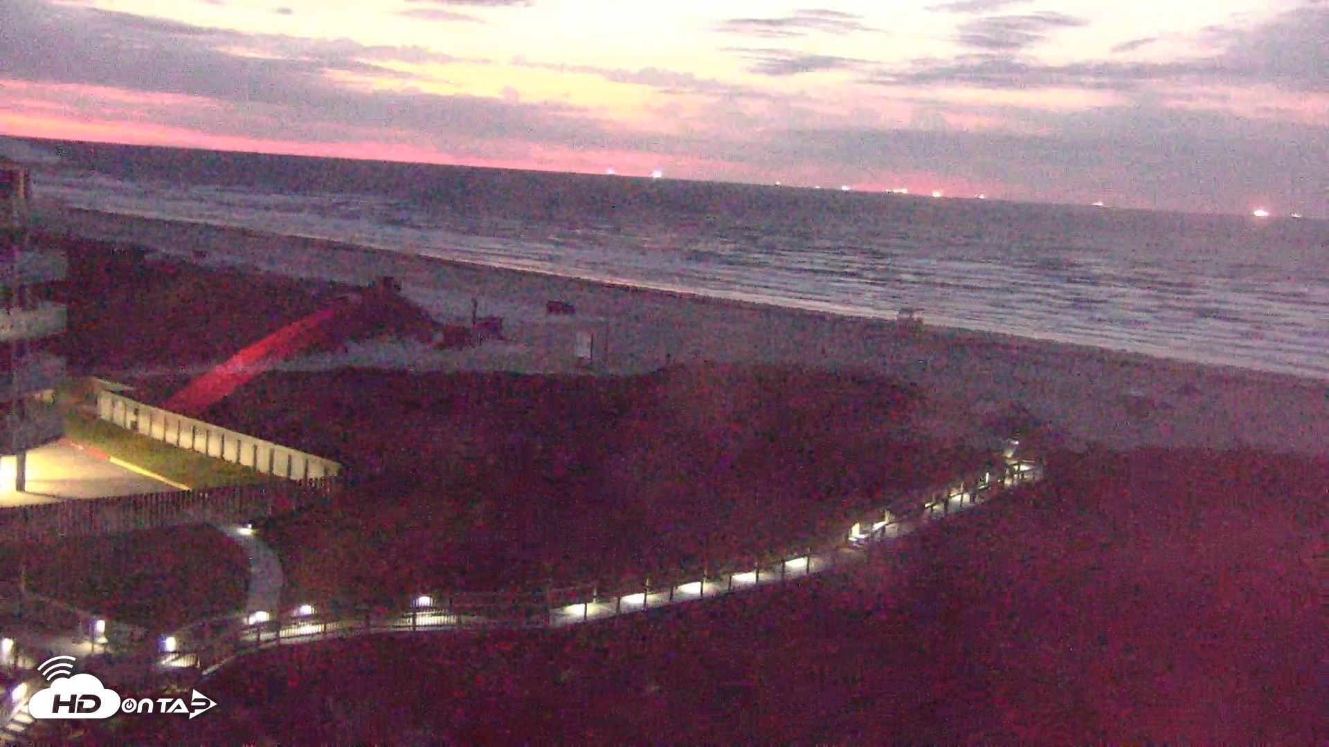 Snapshot of Sandcastle Condos Port Aransas Live Beach Cam taken May 4, 2025, 6:15am CDT