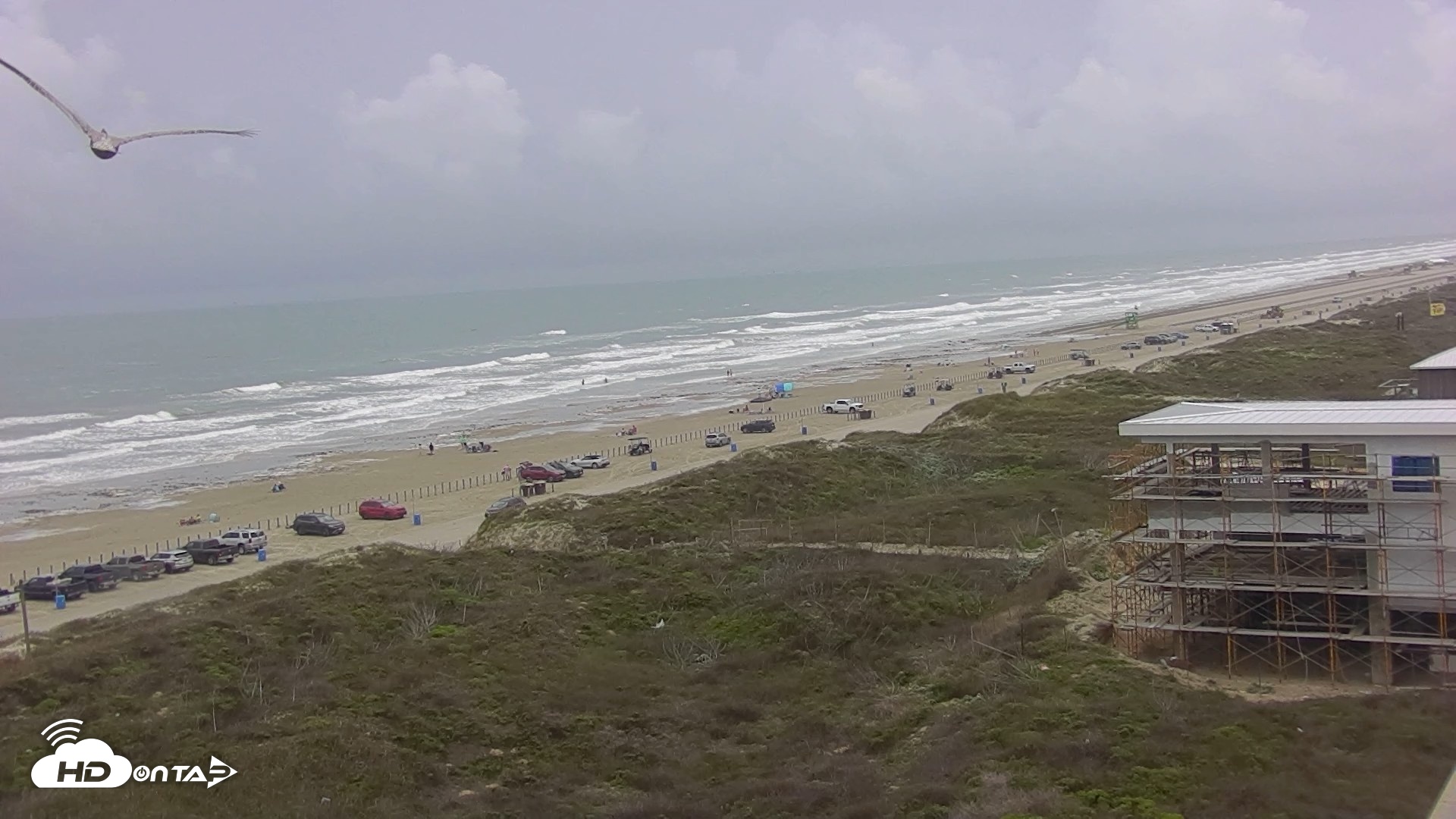 Snapshot of Sandcastle Condos Port Aransas Live Beach Cam taken Apr 10, 2026, 1:42pm CDT