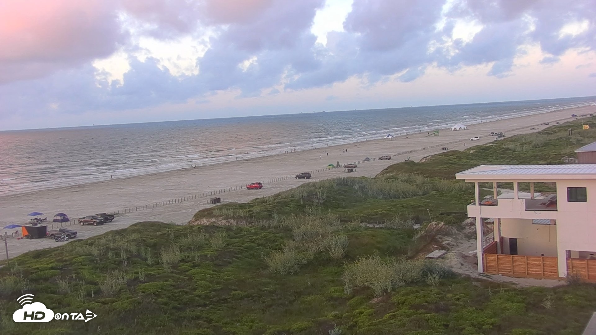 Snapshot of Sandcastle Condos Port Aransas Live Beach Cam taken Sep 7, 2026, 7:21am CDT